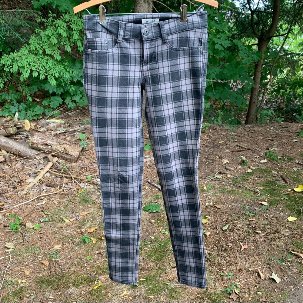 Mudd black plaid skinny jeans